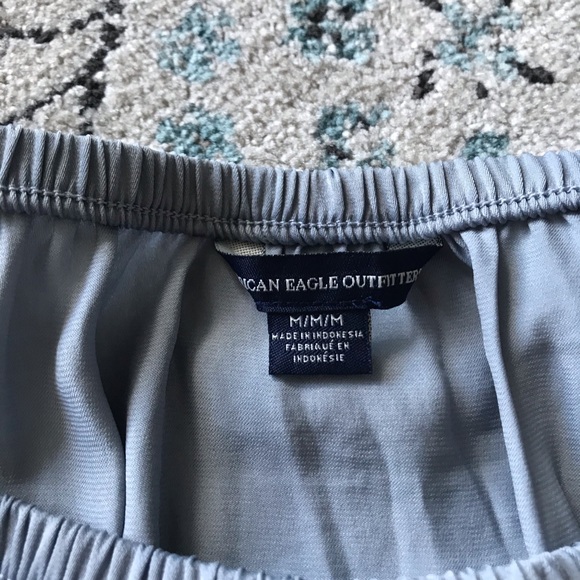 American Eagle Icy Blue Off the Shoulder Top - Picture 2 of 5